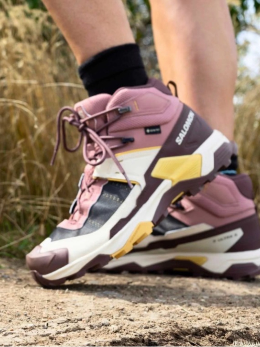 Salomon Women X Ultra 5 Mid Gore-tex Hiking Boots Burlwood French Roast 7.6 NWOT